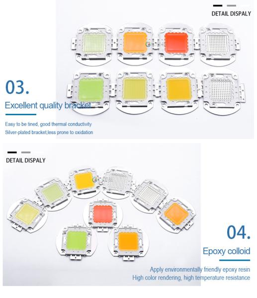 Czinelight Manufacturer Cob Led Chip 10w 20w 30w 50w 100w Watt 12v 30-34v High Power Led Chip Rgb White Red Blue Customi