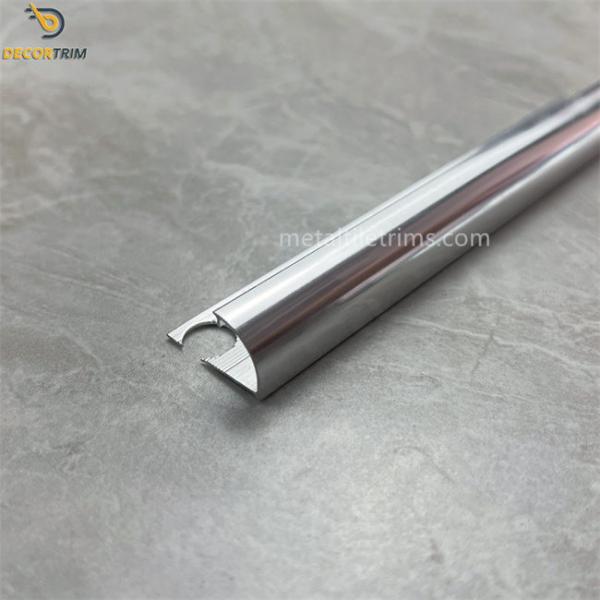 12.5mm Silver Aluminium Tile Edging Strip custom Metal Tile Border