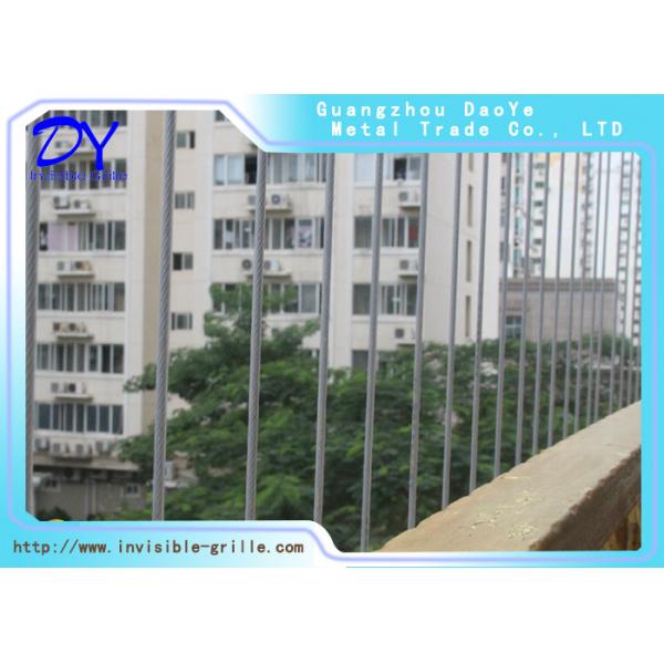 Aluminum Customized Invisible Safety Balcony Grill Size 6m Set Balcony Security Solution for Modern Architectural Designs