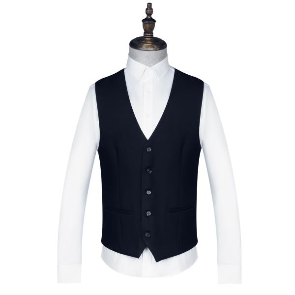 Custom Waistcoat Men Formal Suit Vest Polyester Solid Chalecos Hombre Casual Flax Vest
