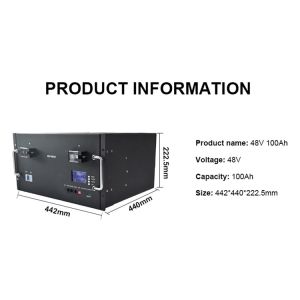 Customized 48V Lithium Iron Phosphate Battery Anode 100Ah LFP Battery