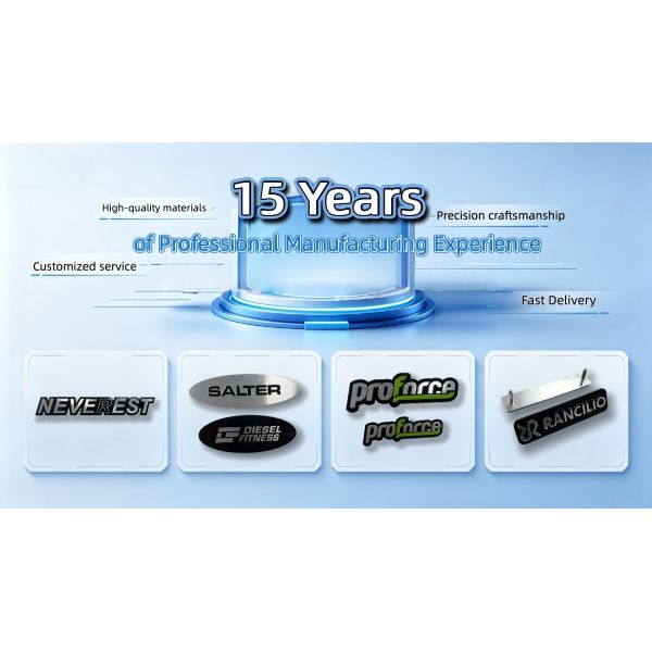 Custom Etched Embossed Metal Nameplate with Waterproof Dustproof UV Resistant Finish and 3M Self Adhesive Logo Tag