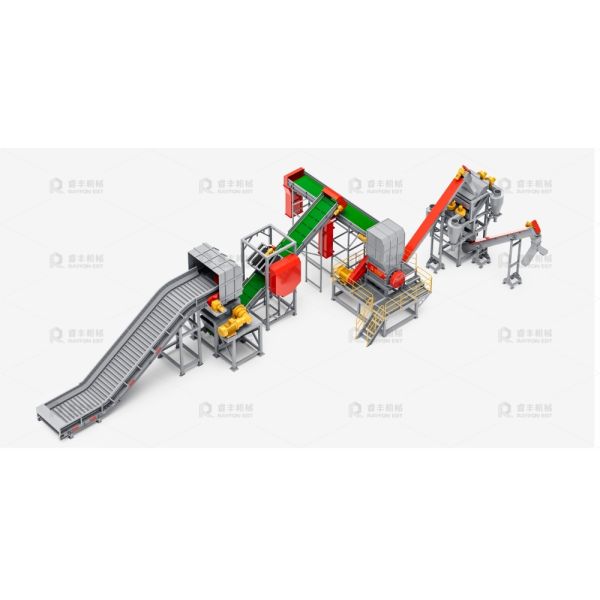 500-3000kg/H PP ABS PS Plastic Recycling Machine Integrated Waste Shredding Recycling Line