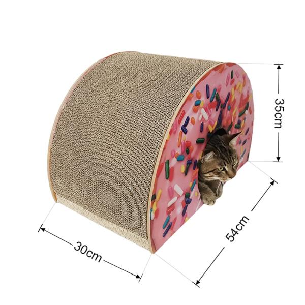 Durable Cat Scratcher Doughnut Cat Scratch Board Nest Hot Sales Semicircle Shape Cardboard Cat Scratch