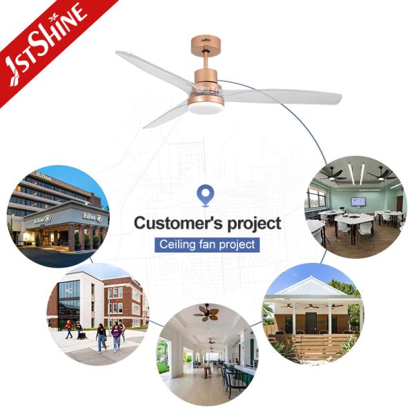 52-Inch Ceiling Fan with Transparent Blades & LED Light