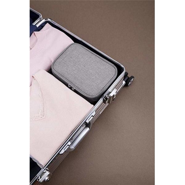 3 Layers Waterproof Cosmetic Organizer Bag Beauty Travel Case With Dividers
