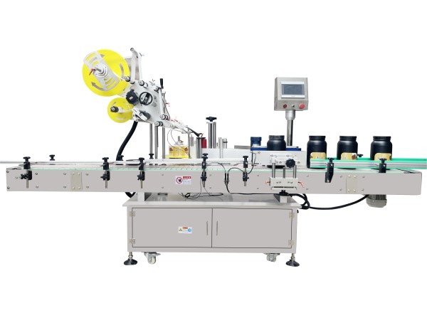 Automatic Essential Oil Plastic Bottle Label Sticker Tabletop Double Side Round Bottle Labeling Machine With Date Coder