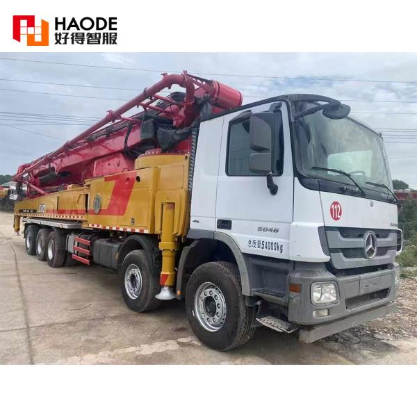 Good Partner SANY 72m mounted trailer price putzmeister spare parts used mobile sale concrete pump truck