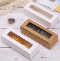 Boîtes de vitres en papier kraft personnalisées pour les pâtisseries et les macarons