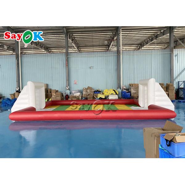 Inflatable Party Games 10x7m Red Pvc Inflatable Sports Games Carnival Blow Up Soccer Field