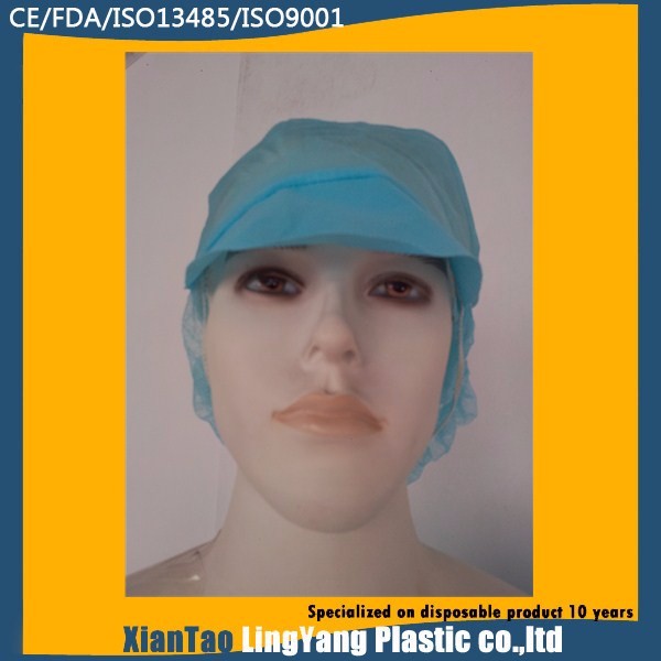 Breathable Disposable Painters Hats , Disposable Theatre Caps Environmental Friendly