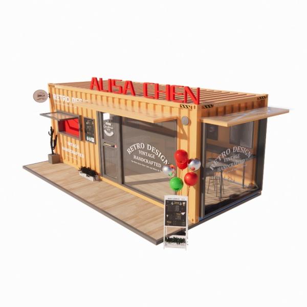 Popular Folding Cafe Container Restaurant with Steel Frame and Galvanized Main Structure