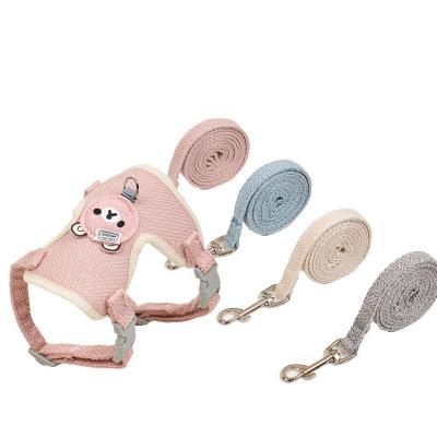 Adjustable Vest Multiple Colors Cat Walking Harness Cat Dog Leash Small Bear Chest Strap for small pets