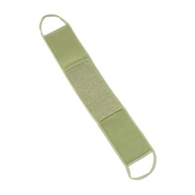 Bamboo Fiber Back Scrubber Strap , Green Hemp Shower Back Washer