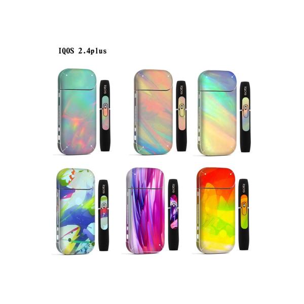 Colorful Skin Electronic Cigarettes Sticker / Waterproof Pvc Sticker For Iqos 2.4plus