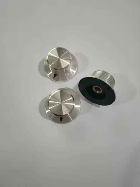 Silver Aluminum Knob 37mm Diameter With Number 0-10 Shaft Hole 6.4MM Knob