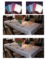 Retângulo de papel superior absorvente branco de 3 toalhas de mesa da dobra L108in