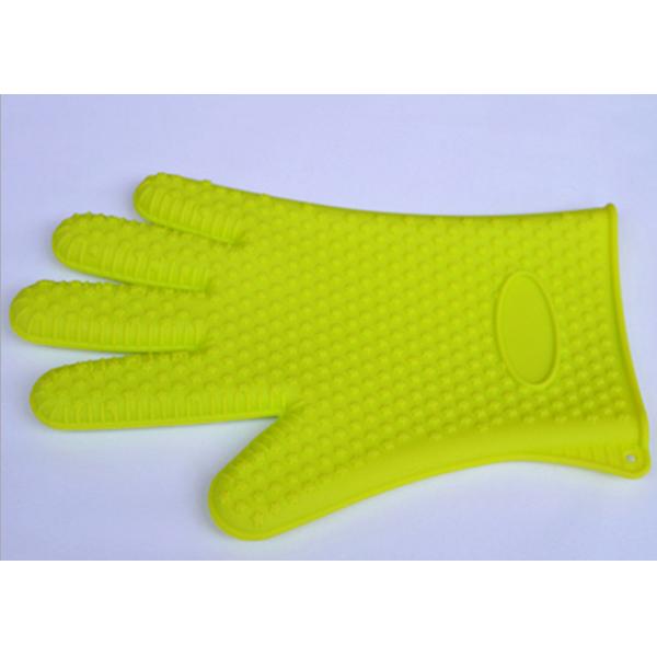 Red Silicone Kitchen Glove Non - Slip Adiabatic For Grill , Protect Hand