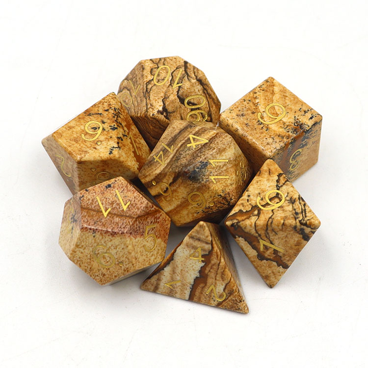 Customized Size Resin Material DND Game Playing Polyhedron Dice Set for RPGs