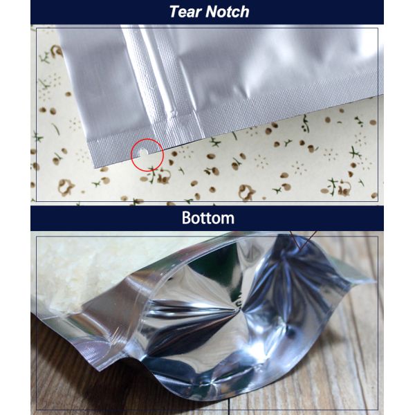 Self Supporting Food Packaging Foil Ziplock Bags For Dried Fruit Packaging