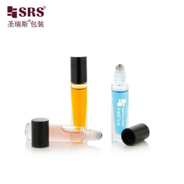 GB1-5ML Travel Size Cute Pocket Round Short Glass Roll On Bottle For Nail Oil Cosmetic Packaging