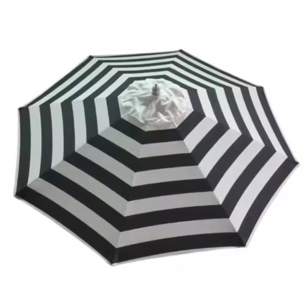 7.5 ft Patio Umbrella Cover Replacement Canvas 8 Ribs Umbrella Replacement Canopy for Round Market Umbrella