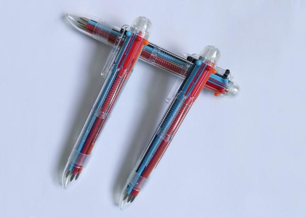 6 Color transparent plastic gel ink pen with customized logo or silk printing for promotion