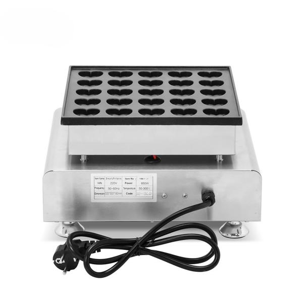 Máquina de fabricação de waffles comercial de 110V com faixa de temperatura de 50-300C e design compacto