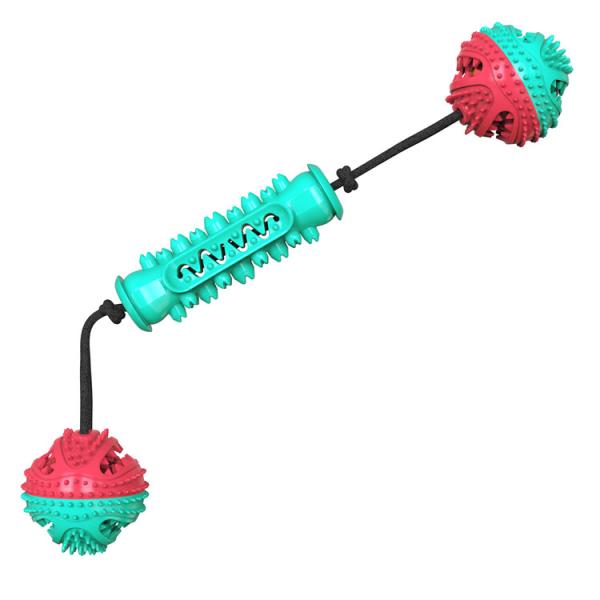 New Type Top Sale Eco-friendly Dog Toothbrush Toy Stick Rope Pet Molar Bite Ball Toys
