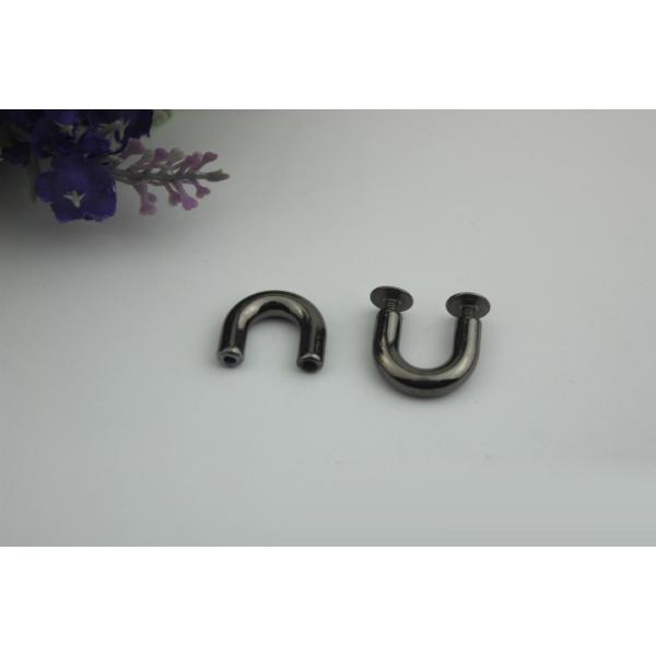 Handbag accessory gunmetal color 10 mm zinc alloy metal arch bridge for purse
