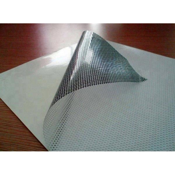One Way Perforated Vinyl Window Film , Outdoor Advertising One Side View Glass Film