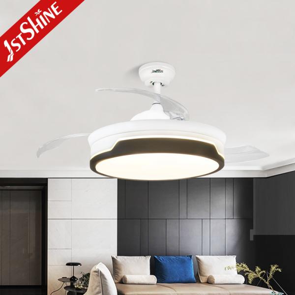 fã de teto retrátil plástico do motor de C.A. das lâminas 220V 3 com luz lateral