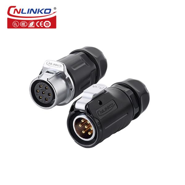 CNLINKO M20 7 Pin IP68 Waterproof DC Plug Plastic Shell Connector 7 Pin Male Connector