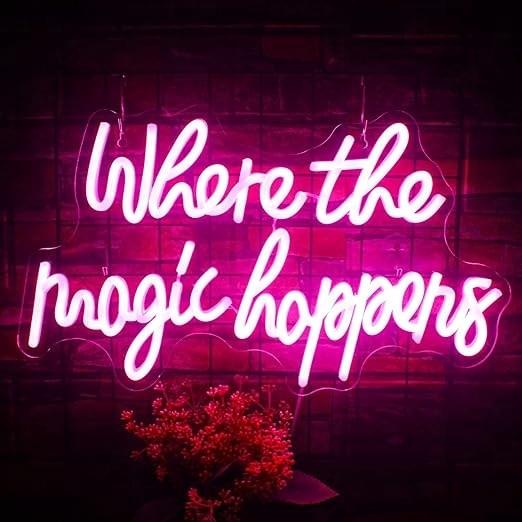 Personalised Mounted Led Neon Wall Lights UV Printed Party Home Events Decor