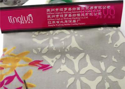 Home Textile Woven Velvet Flocked Fabric 100% Polyester 140-145cm Width