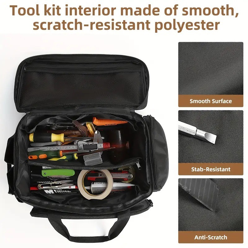 Hot Selling Black Electrician Woodworking Tool Kit Storage Bag Tool Bag