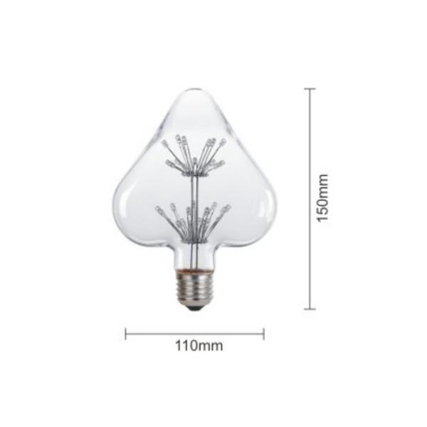 Love Sky Star Led  	Decorative Filament Bulbs 1.5w E27 Edison Bulb