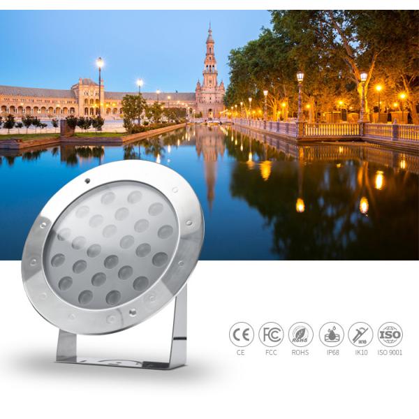 24V RGB красят подводные фары СИД, водоустойчивый свет приведенный бассейна 24 подполья ватта