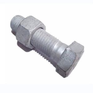 Carbon Steel Power Line Fittings Hot Forged HDG Hex Bolt And Nut Grade 6.8