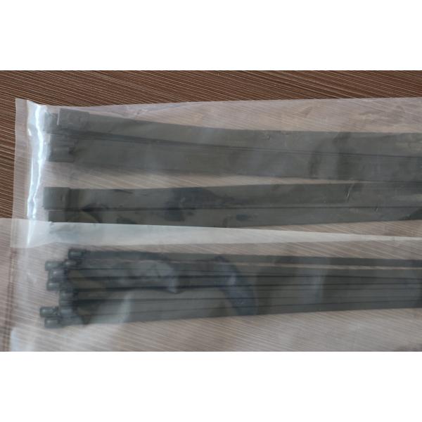 Security Large Black Zip Ties , Heavy Duty Reusable Cable Ties Antirust