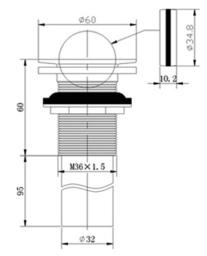 Bathroom Bathtub Sink Drain Pipe Without Overflow Hole Stainless Steel Material