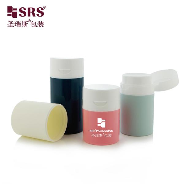 PA607 Injection à paroi simple Matte finition brillante Couleur personnalisée Bouteille sans air en PP avec capuchon pour lotion cosmétique sérum