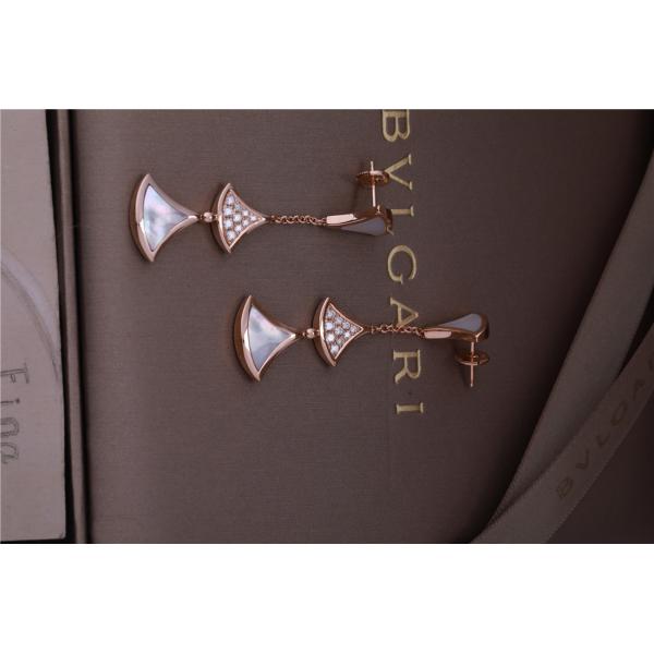 Or rose des boucles d'oreille RÊVEUSES de 3 des motifs 18K d'or de boucles d'oreille DIVAS de Roma Designer Brand