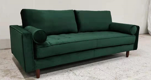 Custom Design Living Room Couches / Modern Linen Sofa Solid Wood Frame