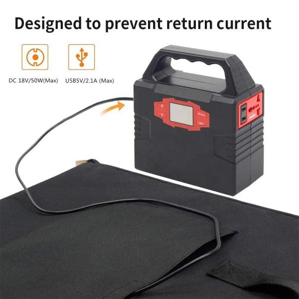 Energia solar 120W Kit de painel solar dobrável Carregador Saco de tecido Para Camper 4WD Tourers RV