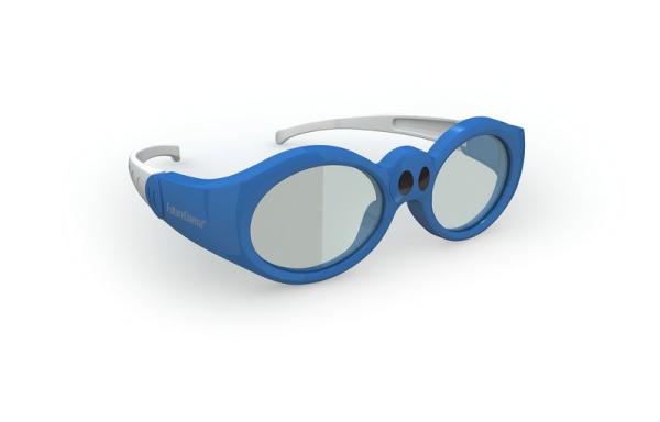 Rechargeable DLP Link Active Shutter 3D TV Glasses For Kids , Blue