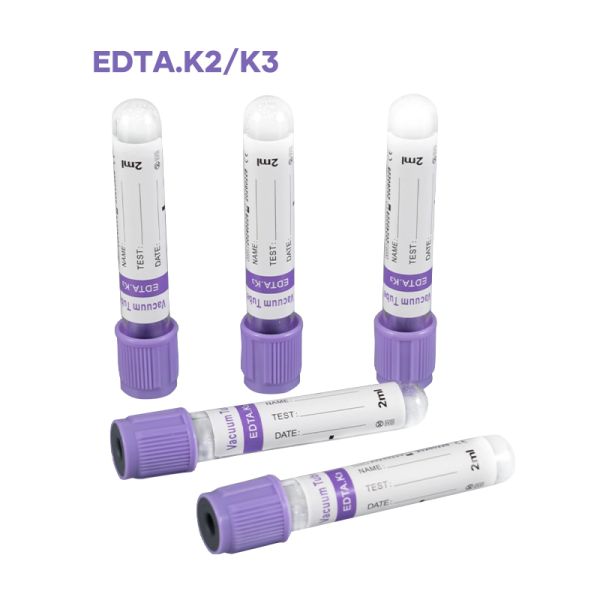EDTA K2 K3 Purple Cap Anticoagulant Blood Tube For Hematology Analysis