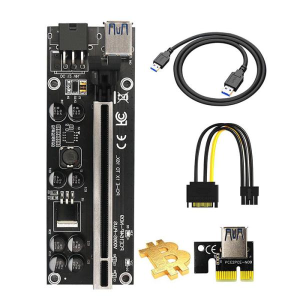 009S плюс рослость 1x PCIE к графическому минированию Bitcoin GPU Rfor расширения 16x для Bitcoin