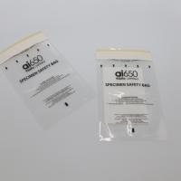 Saco de amostras de risco biológico de transporte lacrado de plástico para laboratório personalizado transparente