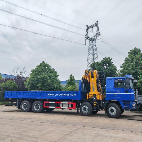 Shacman 8X4 4 Alex Truck Mounted Crane 28ton Folding Mobile Crane Truck With GSQZ560